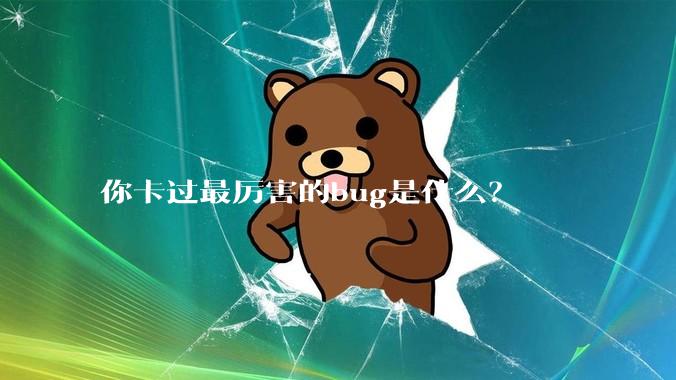 你卡过最厉害的bug是什么？
