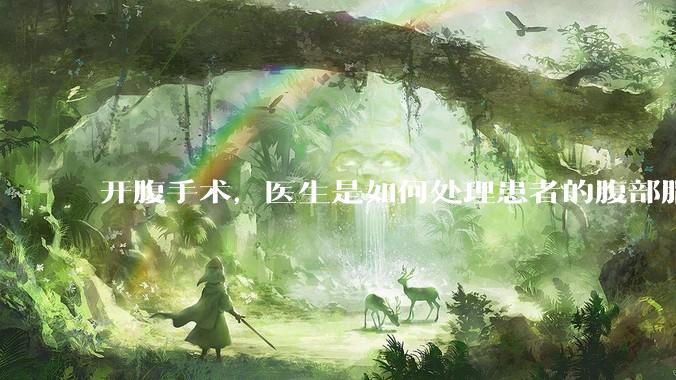 开腹手术，医生是如何处理患者的腹部脂肪的？
