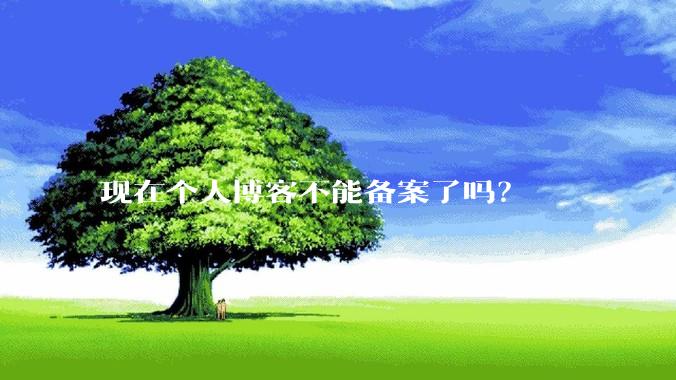现在个人博客不能备案了吗？